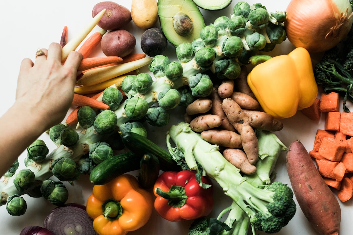 Nutritious meal with fresh ingredients